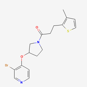 1-[3-(3-Bromopyridin-4-yl)oxypyrrolidin-1-yl]-3-(3-methylthiophen-2-yl)propan-1-one
