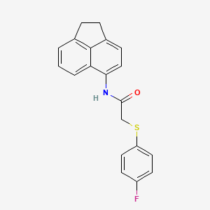 molecular formula C20H16FNOS B2585528 N-(1,2-dihydroacenaphthylen-5-yl)-2-((4-fluorophenyl)thio)acetamide CAS No. 896347-97-0