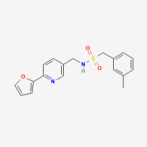 molecular formula C18H18N2O3S B2585530 N-((6-(furan-2-yl)pyridin-3-yl)methyl)-1-(m-tolyl)methanesulfonamide CAS No. 1903145-85-6