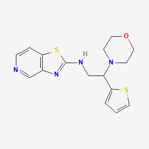 N-(2-Morpholin-4-yl-2-thiophen-2-ylethyl)-[1,3]thiazolo[4,5-c]pyridin-2-amine