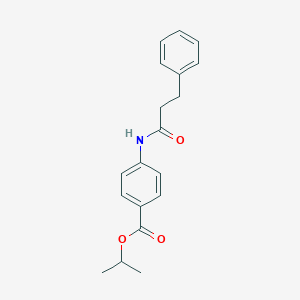 molecular formula C19H21NO3 B258554 Isopropyl 4-[(3-phenylpropanoyl)amino]benzoate 