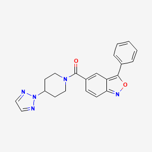 molecular formula C21H19N5O2 B2585548 (4-(2H-1,2,3-triazol-2-yl)piperidin-1-yl)(3-phenylbenzo[c]isoxazol-5-yl)methanone CAS No. 2200625-88-1
