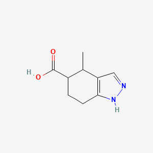 molecular formula C9H12N2O2 B2585549 4-甲基-4,5,6,7-四氢-1H-吲唑-5-羧酸 CAS No. 2126177-57-7