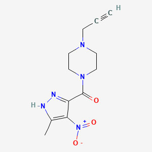 (5-Methyl-4-nitro-1H-pyrazol-3-yl)-(4-prop-2-ynylpiperazin-1-yl)methanone