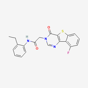 molecular formula C20H16FN3O2S B2585553 N-(2-ethylphenyl)-2-(9-fluoro-4-oxo[1]benzothieno[3,2-d]pyrimidin-3(4H)-yl)acetamide CAS No. 1021257-08-8