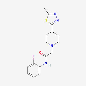 N-(2-fluorophenyl)-2-(4-(5-methyl-1,3,4-thiadiazol-2-yl)piperidin-1-yl)acetamide