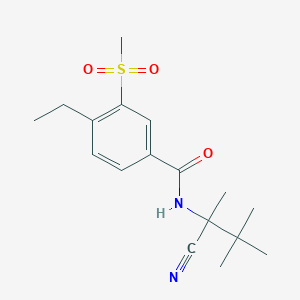 molecular formula C17H24N2O3S B2585561 N-(1-cyano-1,2,2-trimethylpropyl)-4-ethyl-3-methanesulfonylbenzamide CAS No. 1825625-24-8