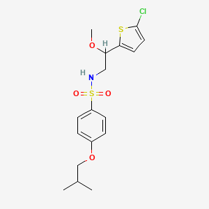 molecular formula C17H22ClNO4S2 B2585572 N-(2-(5-chlorothiophen-2-yl)-2-methoxyethyl)-4-isobutoxybenzenesulfonamide CAS No. 2034405-78-0