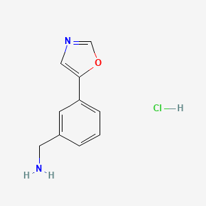 molecular formula C10H11ClN2O B2585576 (3-(Oxazol-5-yl)phenyl)methanamine hydrochloride CAS No. 1909317-27-6