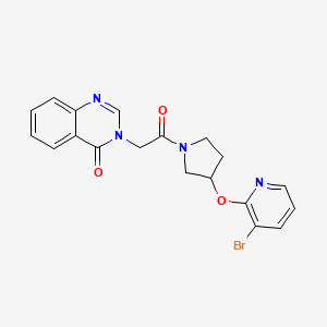 molecular formula C19H17BrN4O3 B2585583 3-(2-(3-((3-bromopyridin-2-yl)oxy)pyrrolidin-1-yl)-2-oxoethyl)quinazolin-4(3H)-one CAS No. 1904029-78-2