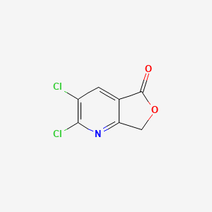 molecular formula C7H3Cl2NO2 B2585586 2,3-dichloro-5H,7H-furo[3,4-b]pyridin-5-one CAS No. 1803589-33-4