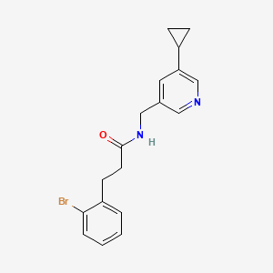 3-(2-bromophenyl)-N-((5-cyclopropylpyridin-3-yl)methyl)propanamide