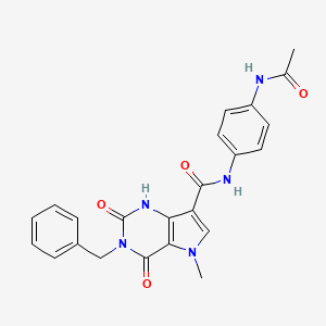 N-(4-acetamidophenyl)-3-benzyl-5-methyl-2,4-dioxo-2,3,4,5-tetrahydro-1H-pyrrolo[3,2-d]pyrimidine-7-carboxamide