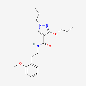 molecular formula C19H27N3O3 B2585600 N-(2-methoxyphenethyl)-3-propoxy-1-propyl-1H-pyrazole-4-carboxamide CAS No. 1013765-37-1