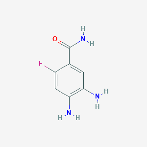 molecular formula C7H8FN3O B2585609 4,5-二氨基-2-氟苯甲酰胺 CAS No. 2445785-58-8