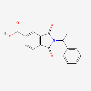 molecular formula C17H13NO4 B2585614 1,3-Dioxo-2-(1-phenylethyl)isoindoline-5-carboxylic acid CAS No. 216681-74-2