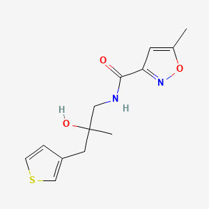 N-[2-hydroxy-2-methyl-3-(thiophen-3-yl)propyl]-5-methyl-1,2-oxazole-3-carboxamide