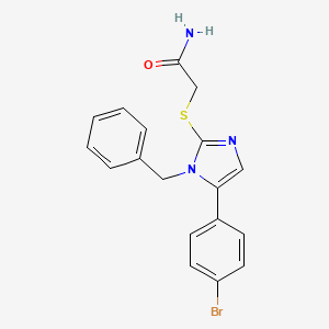2-((1-benzyl-5-(4-bromophenyl)-1H-imidazol-2-yl)thio)acetamide