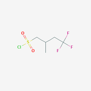 molecular formula C5H8ClF3O2S B2585623 4,4,4-Trifluoro-2-methylbutane-1-sulfonyl chloride CAS No. 1784373-64-3