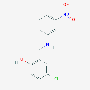 4-Chloro-2-[(3-nitroanilino)methyl]phenol
