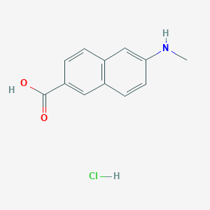6-(Methylamino)naphthalene-2-carboxylic acid;hydrochloride