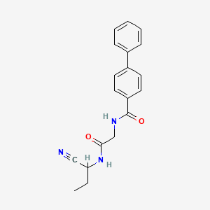 molecular formula C19H19N3O2 B2585633 N-[2-(1-Cyanopropylamino)-2-oxoethyl]-4-phenylbenzamide CAS No. 1645369-14-7