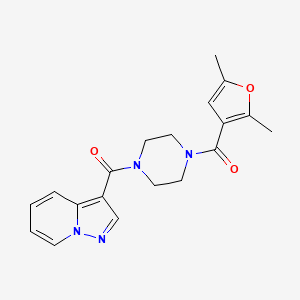 (4-(2,5-Dimethylfuran-3-carbonyl)piperazin-1-yl)(pyrazolo[1,5-a]pyridin-3-yl)methanone