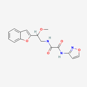 molecular formula C16H15N3O5 B2585636 N1-(2-(benzofuran-2-yl)-2-methoxyethyl)-N2-(isoxazol-3-yl)oxalamide CAS No. 2034207-16-2