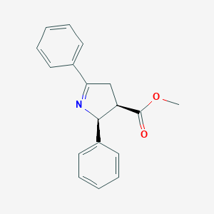 molecular formula C18H17NO2 B258566 (2S)-2alpha,5-Diphenyl-3,4-dihydro-2H-pyrrole-3alpha-carboxylic acid methyl ester 