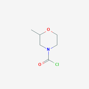 molecular formula C6H10ClNO2 B2585667 2-Methylmorpholine-4-carbonyl chloride CAS No. 1542781-52-1