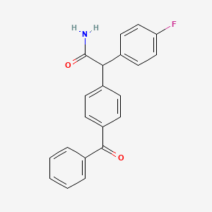 molecular formula C21H16FNO2 B2585668 2-(4-Benzoylphenyl)-2-(4-fluorophenyl)acetamide CAS No. 860609-43-4