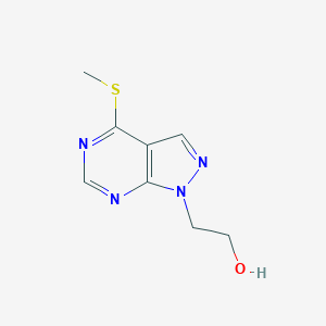 molecular formula C8H10N4OS B258568 2-(4-(methylthio)-1H-pyrazolo[3,4-d]pyrimidin-1-yl)ethanol 