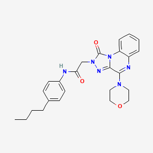 molecular formula C25H28N6O3 B2585680 N-(4-butylphenyl)-2-(4-morpholino-1-oxo-[1,2,4]triazolo[4,3-a]quinoxalin-2(1H)-yl)acetamide CAS No. 1189972-33-5