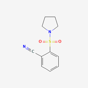 molecular formula C11H12N2O2S B2585681 2-(Pyrrolidin-1-ylsulfonyl)benzonitrile CAS No. 612044-36-7