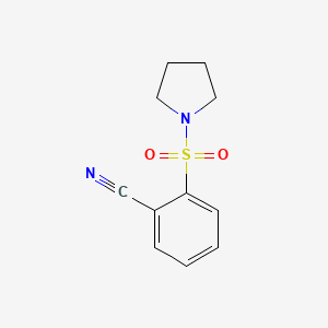 molecular formula C11H12N2O2S B2585681 2-(ピロリジン-1-イルスルホニル)ベンゾニトリル CAS No. 612044-36-7