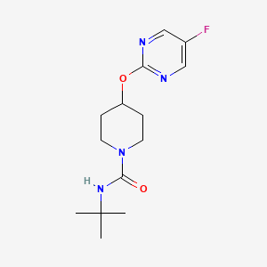 molecular formula C14H21FN4O2 B2585687 N-tert-butyl-4-(5-fluoropyrimidin-2-yl)oxypiperidine-1-carboxamide CAS No. 2380078-32-8