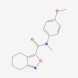 molecular formula C16H18N2O3 B258569 N-(4-methoxyphenyl)-N-methyl-4,5,6,7-tetrahydro-2,1-benzisoxazole-3-carboxamide 