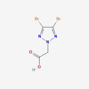 molecular formula C4H3Br2N3O2 B2585697 2-(二溴-2H-1,2,3-三唑-2-基)乙酸 CAS No. 2044713-71-3