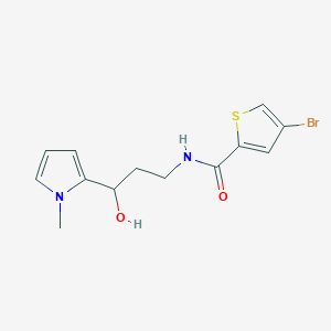 4-bromo-N-(3-hydroxy-3-(1-methyl-1H-pyrrol-2-yl)propyl)thiophene-2-carboxamide