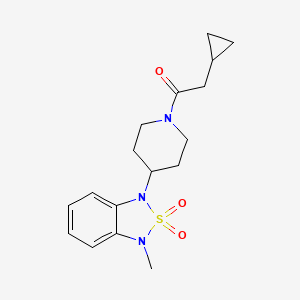 2-cyclopropyl-1-(4-(3-methyl-2,2-dioxidobenzo[c][1,2,5]thiadiazol-1(3H)-yl)piperidin-1-yl)ethanone
