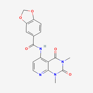 N-(1,3-dimethyl-2,4-dioxo-1,2,3,4-tetrahydropyrido[2,3-d]pyrimidin-5-yl)benzo[d][1,3]dioxole-5-carboxamide