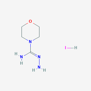 molecular formula C5H13IN4O B2585715 N-aminomorpholine-4-carboximidamide hydroiodide CAS No. 24777-76-2; 31106-56-6