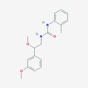molecular formula C18H22N2O3 B2585724 1-(2-甲氧基-2-(3-甲氧基苯基)乙基)-3-(邻甲苯基)脲 CAS No. 1797025-03-6