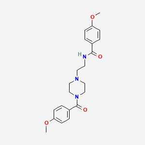 4-methoxy-N-{2-[4-(4-methoxybenzoyl)piperazin-1-yl]ethyl}benzamide