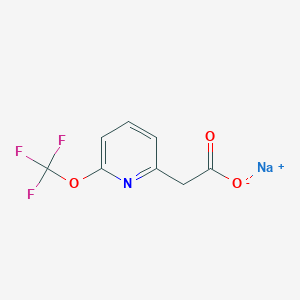 molecular formula C8H5F3NNaO3 B2585742 2-[6-(三氟甲氧基)吡啶-2-基]乙酸钠 CAS No. 2197053-47-5