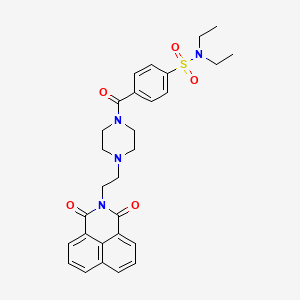 4-(4-(2-(1,3-dioxo-1H-benzo[de]isoquinolin-2(3H)-yl)ethyl)piperazine-1-carbonyl)-N,N-diethylbenzenesulfonamide
