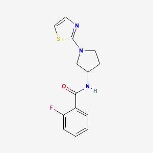 2-fluoro-N-(1-(thiazol-2-yl)pyrrolidin-3-yl)benzamide