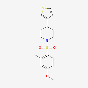 1-((4-Methoxy-2-methylphenyl)sulfonyl)-4-(thiophen-3-yl)piperidine