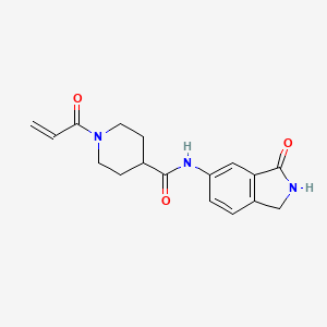 molecular formula C17H19N3O3 B2585757 N-(3-Oxo-1,2-dihydroisoindol-5-yl)-1-prop-2-enoylpiperidine-4-carboxamide CAS No. 2361738-31-8
