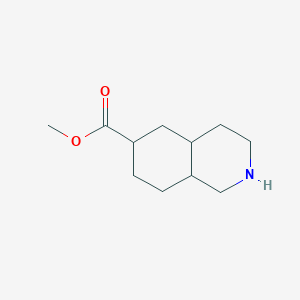 molecular formula C11H19NO2 B2585763 Methyl 1,2,3,4,4a,5,6,7,8,8a-decahydroisoquinoline-6-carboxylate CAS No. 104654-00-4